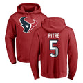 Yuxns H.Texans #5 Jalen Pitre Player Red Pro Line Pullover Hoodie Limited Game Stitched Jerseys