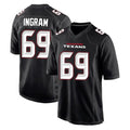 Yuxns H.Texans #69 Ed Ingram Player Carbon Black Fashion Home Game Stitched Jerseys