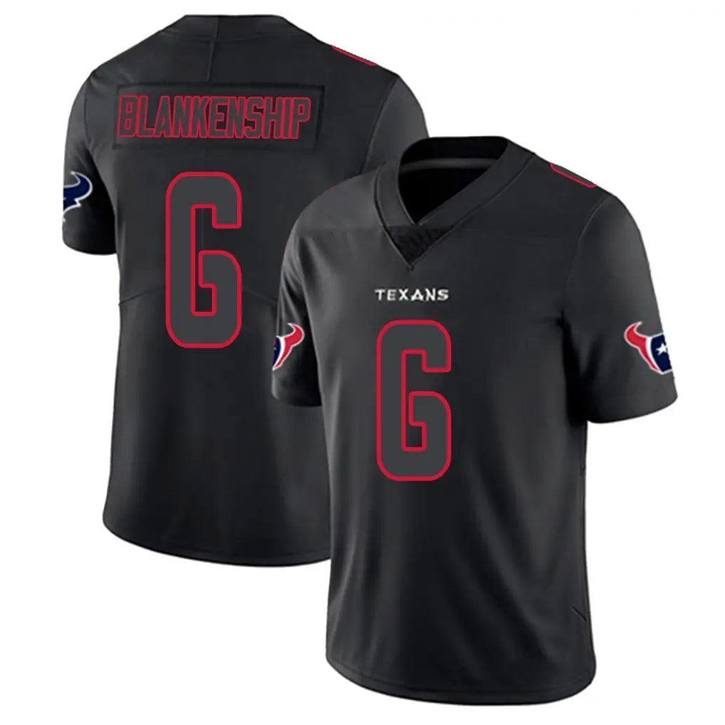 Yuxns H.Texans #6 Reed Blankenship Player Black Impact Limited Game Stitched Jerseys
