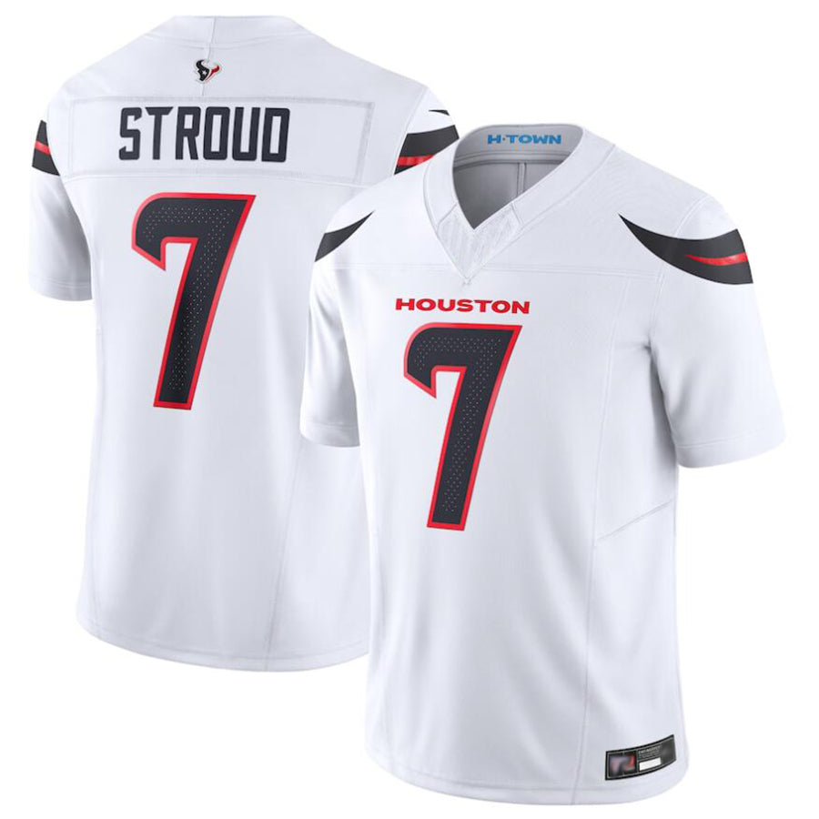 Yuxns H.Texans #7 C.J.Stroud Player White Vapor F.U.S.E. Limited Stitched Jerseys