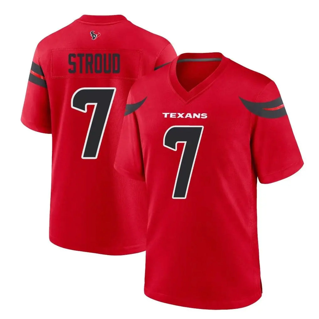 Yuxns H.Texans #7 CJ Stroud Player Red Alternate Home Game Stitched Jerseys