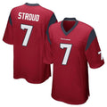 Yuxns H.Texans #7 CJ Stroud Player Red Home Game Stitched Jerseys