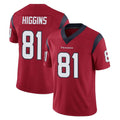 Yuxns H.Texans #81 Jayden Higgins Player Red Limited Vapor Untouchable Home Game Stitched Jerseys