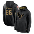 Yuxns H.Texans #86 Dalton Schultz Player Black Salute to Service Hoodies Limited Game Stitched Jerseys