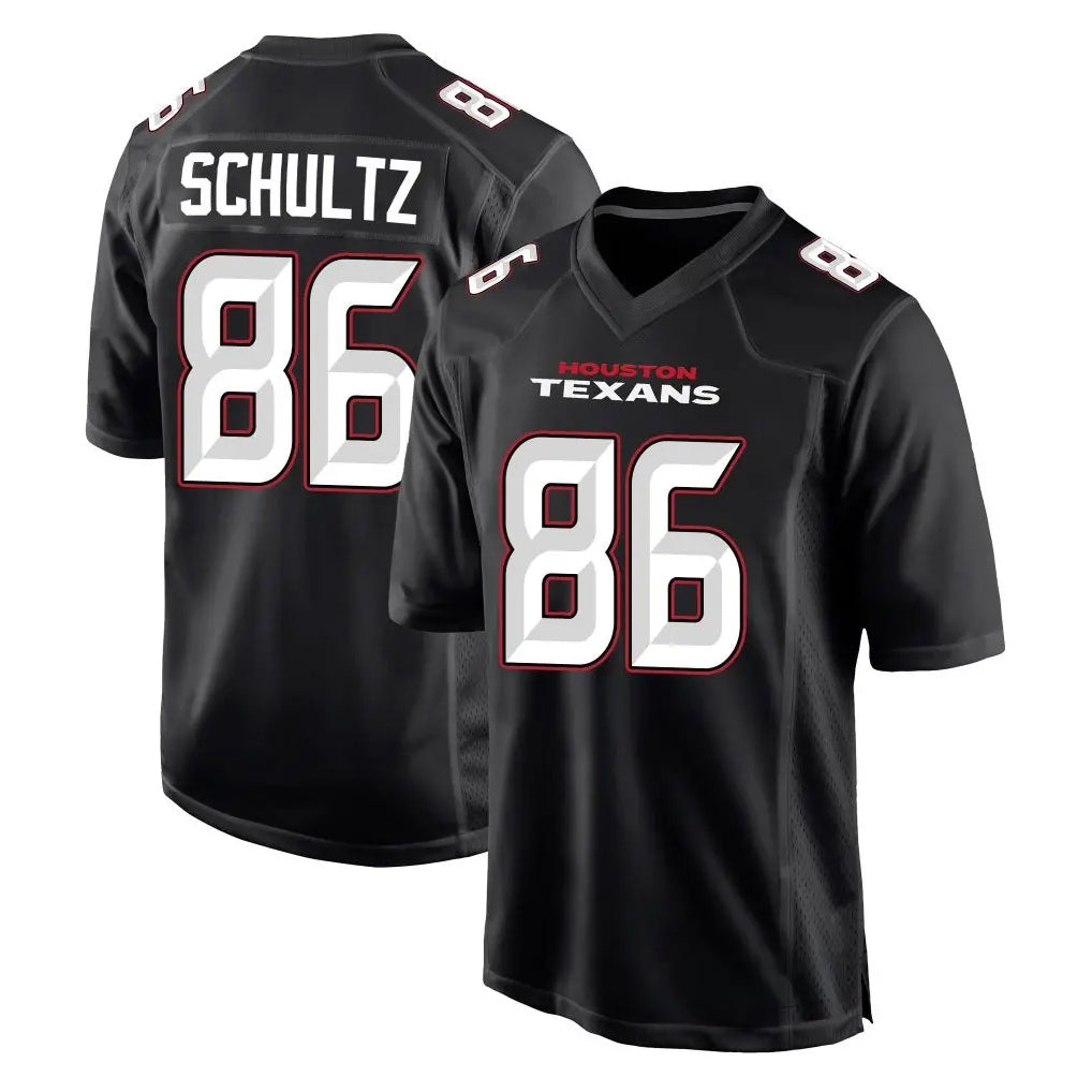 Yuxns H.Texans #86 Dalton Schultz Player Carbon Black Fashion Home Game Stitched Jerseys