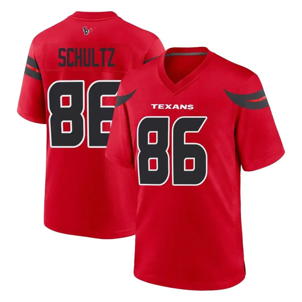 Yuxns H.Texans #86 Dalton Schultz Player Red Alternate Home Game Stitched Jerseys
