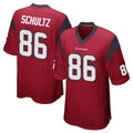 Yuxns H.Texans #86 Dalton Schultz Player Red Home Game Stitched Jerseys