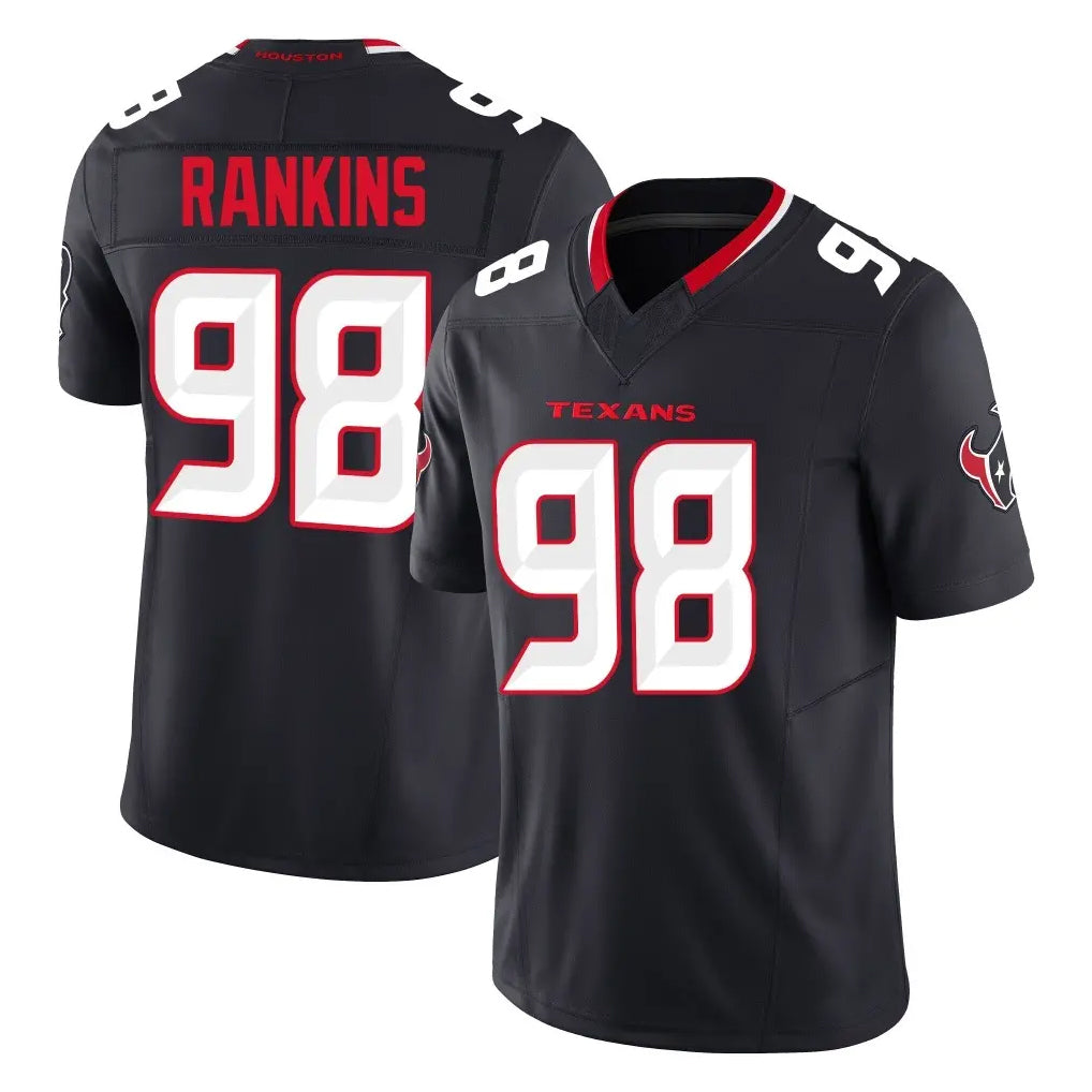 Yuxns H.Texans #98 Sheldon Rankins Player Navy Limited Alternate Vapor F.U.S.E. Home Game Stitched Jerseys