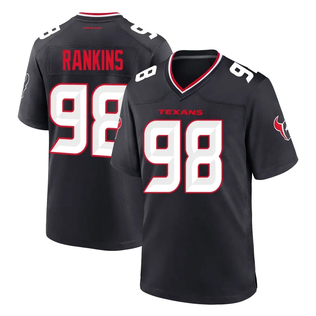 Yuxns H.Texans #98 Sheldon Rankins Player Navy Team Home Game Stitched Jerseys