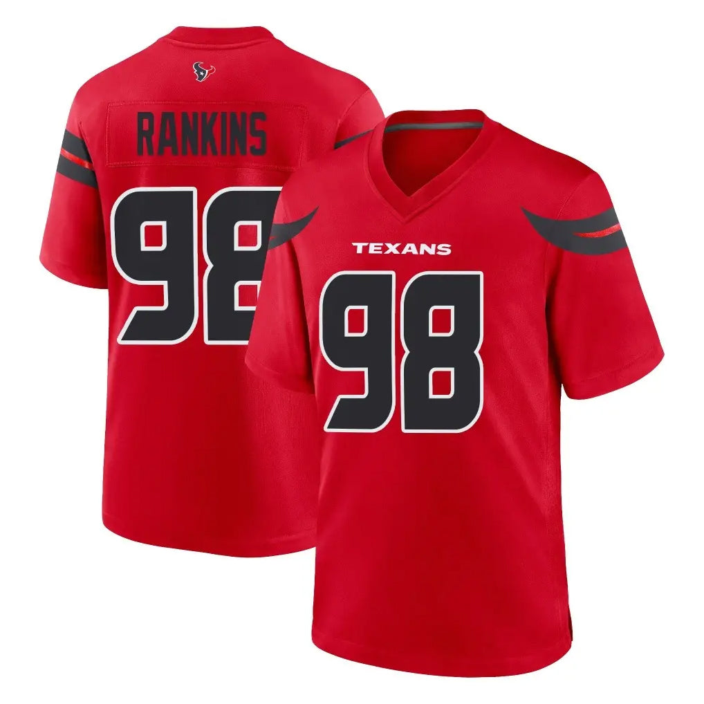 Yuxns H.Texans #98 Sheldon Rankins Player Red Alternate Home Game Stitched Jerseys