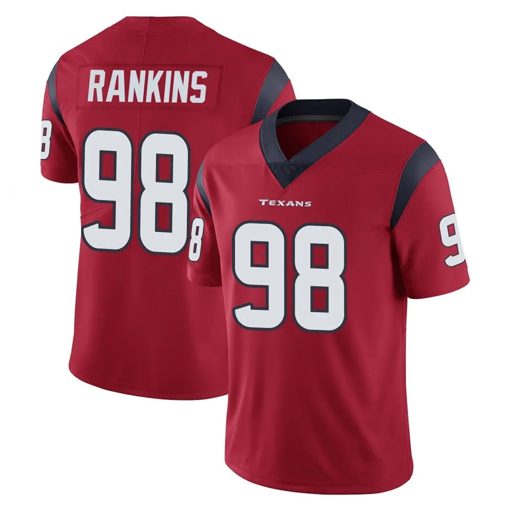 Yuxns H.Texans #98 Sheldon Rankins Player Red Limited Vapor Untouchable Home Game Stitched Jerseys