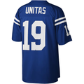 Yuxns I.Colts #19 Johnny Unitas Mitchell & Ness Royal Legacy Replica Puhic Stitched Jerseys