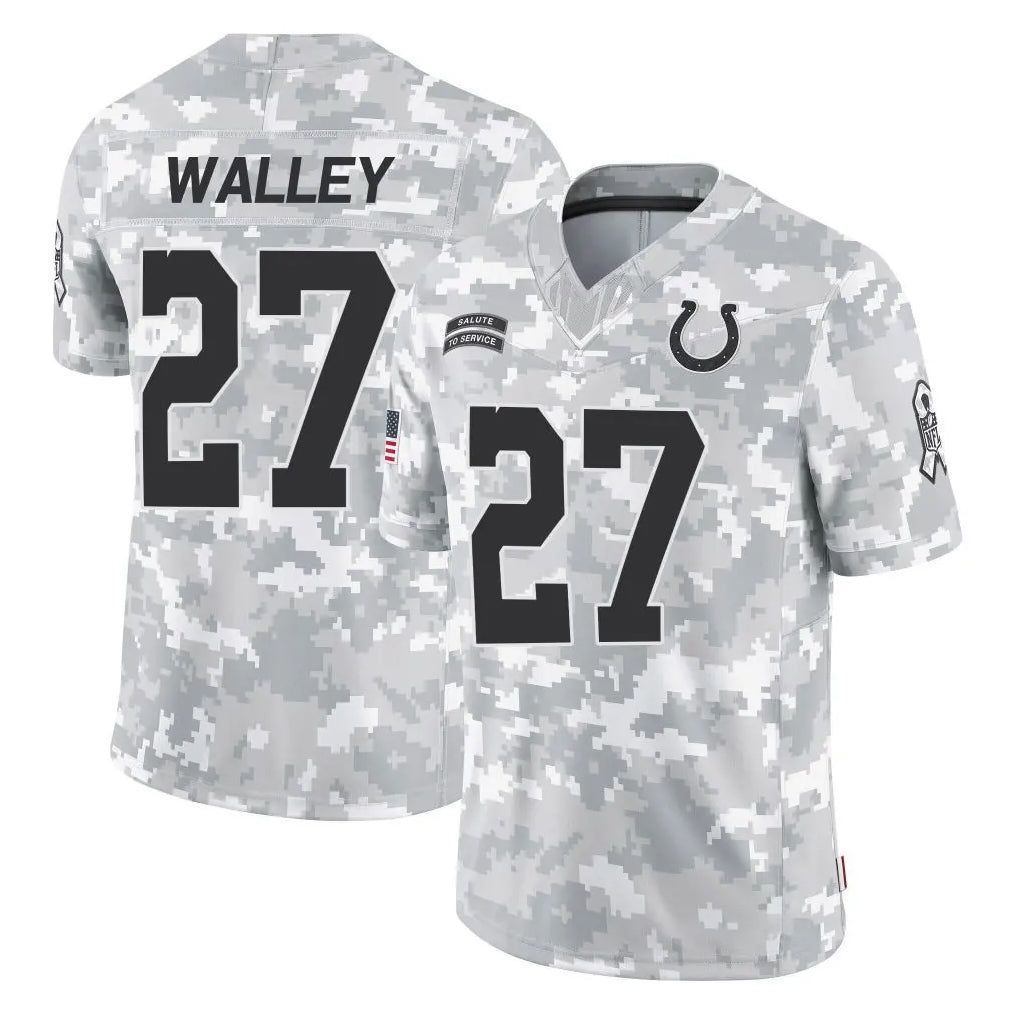 Yuxns IN.Colts #27 Justin Walley Player Arctic Camo Salute To Service Limited Game Stitched Jerseys