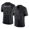 Yuxns IN.Colts #27 Justin Walley Player Black Reflective Limited Game Stitched Jerseys