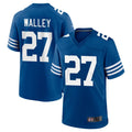 Yuxns IN.Colts #27 Justin Walley Player Royal Limited Home Game Stitched Jerseys
