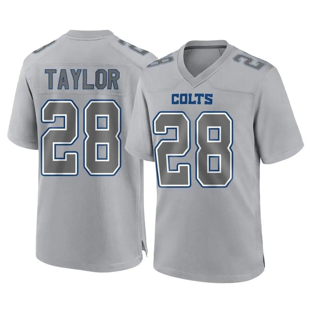 Yuxns IN.Colts #28 Jonathan Taylor Player Gray Atmosphere Fashion Home Game Stitched Jerseys