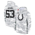 Yuxns IN.Colts #53 CJ Allen Player Arctic Camo Salute to Service Hoodies Limited Game Stitched Jerseys