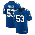 Yuxns IN.Colts #53 CJ Allen Player Royal Alternate Indiana Nights Home Game Stitched Jerseys