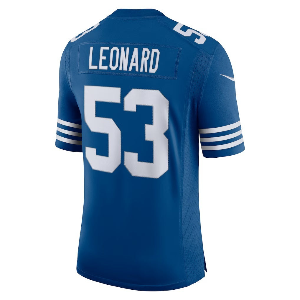 Yuxns IN.Colts #53 Darius Leonard Royal Alternate Vapor Limited Stitched Jerseys