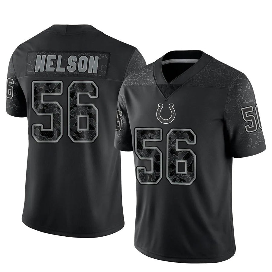 Yuxns IN.Colts #56 Quenton Nelson Player RFLCTV Limited Black Stitched Jerseys