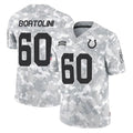 Yuxns IN.Colts #60 Tanor Bortolini Player Arctic Camo Salute To Service Limited Game Stitched Jerseys