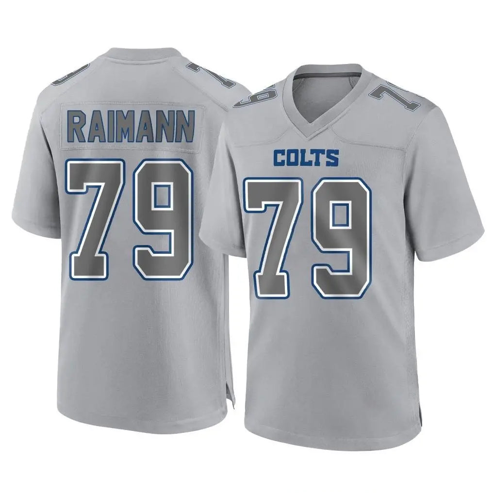 Yuxns IN.Colts #79 Bernhard Raimann Player Gray Atmosphere Fashion Home Game Stitched Jerseys