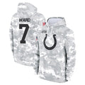 Yuxns IN.Colts #7 Charvarius Ward Sr. Player Arctic Camo Salute to Service Hoodies Limited Game Stitched Jerseys