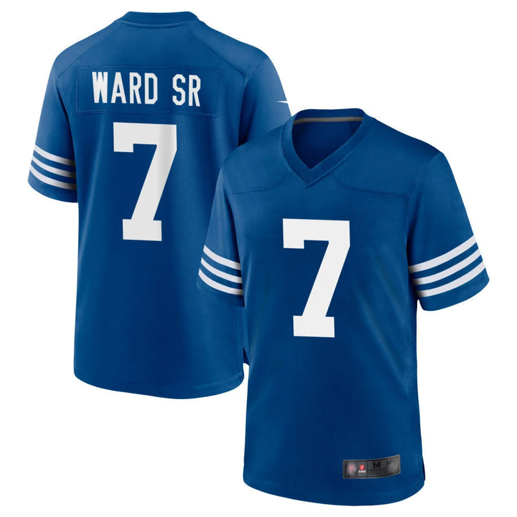 Yuxns IN.Colts #7 Charvarius Ward Sr. Player Royal Limited Home Game Stitched Jerseys