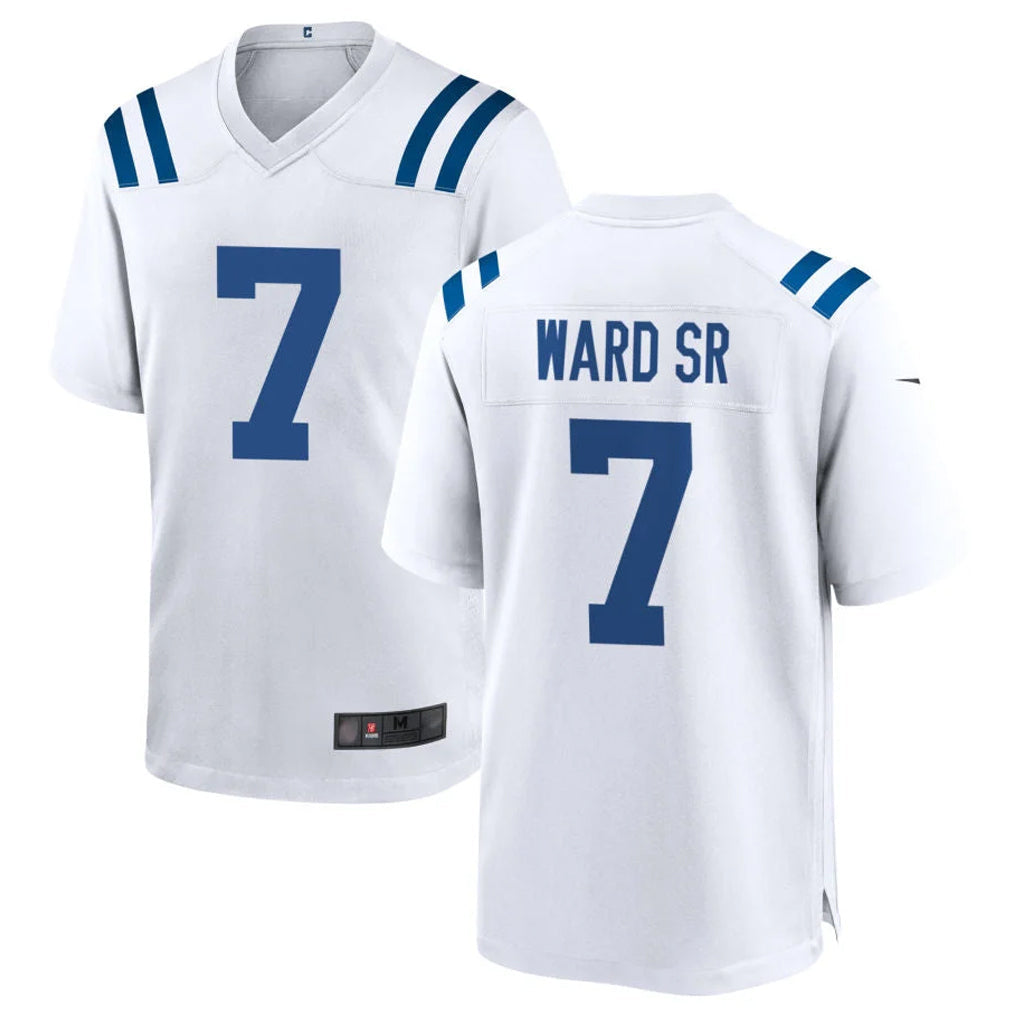 Yuxns IN.Colts #7 Charvarius Ward Sr. Player White Home Game Stitched Jerseys