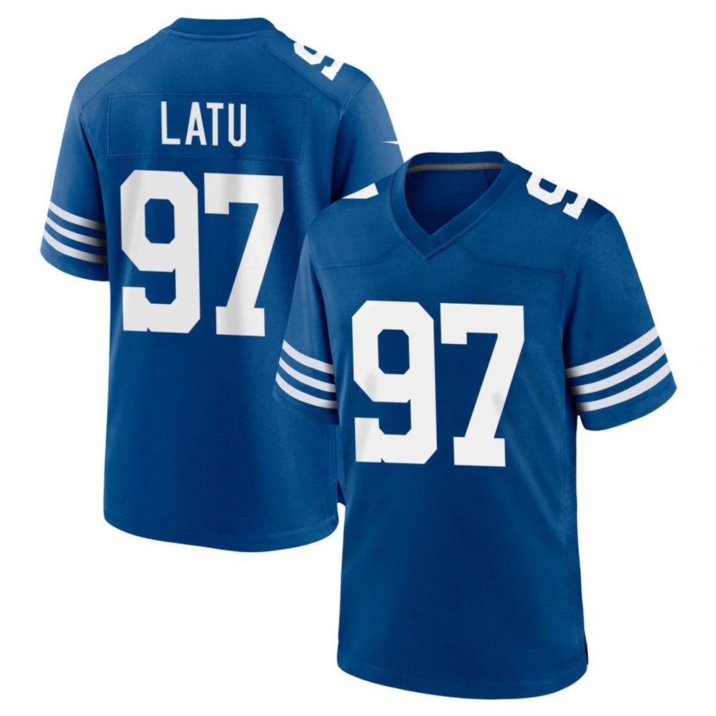 Yuxns IN.Colts #97 Laiatu Latu Player Royal Limited Home Game Stitched Jerseys