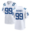 Yuxns IN.Colts #99 DeForest Buckner Player White Home Game Stitched Jerseys