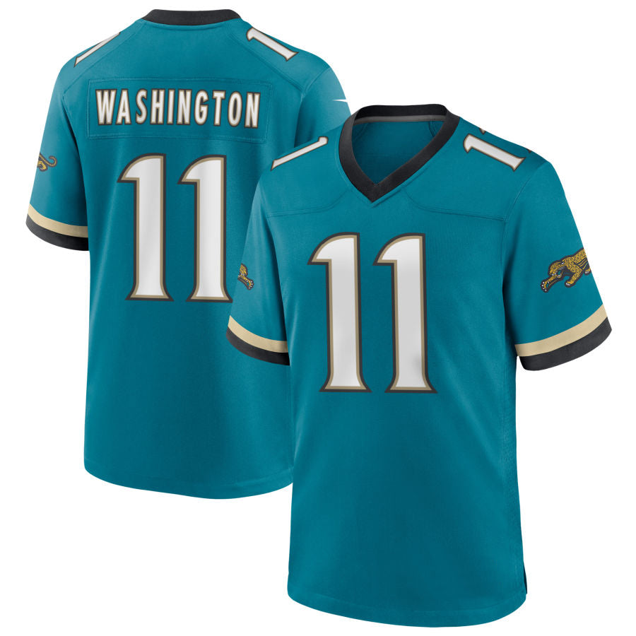 Yuxns J.Jaguars #11 Parker Washington Player Teal Prowler Throwback Stitched Jerseys