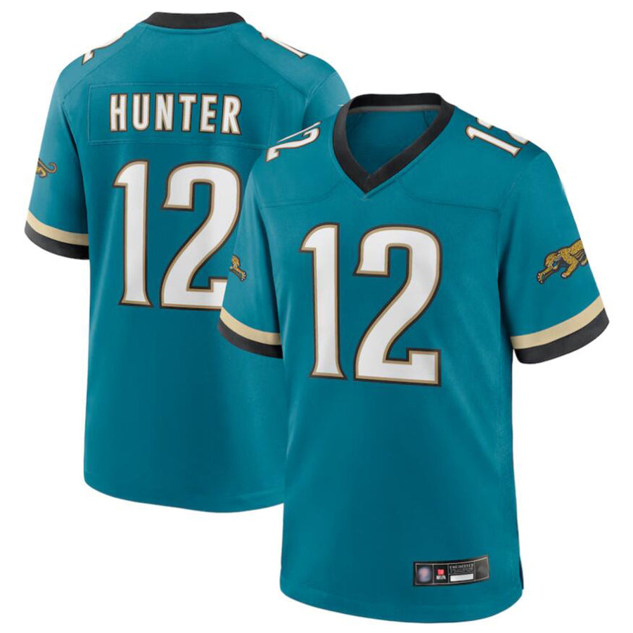 Yuxns J.Jaguars #12 Travis Hunter Player Teal Replica Limited Stitched Jerseys