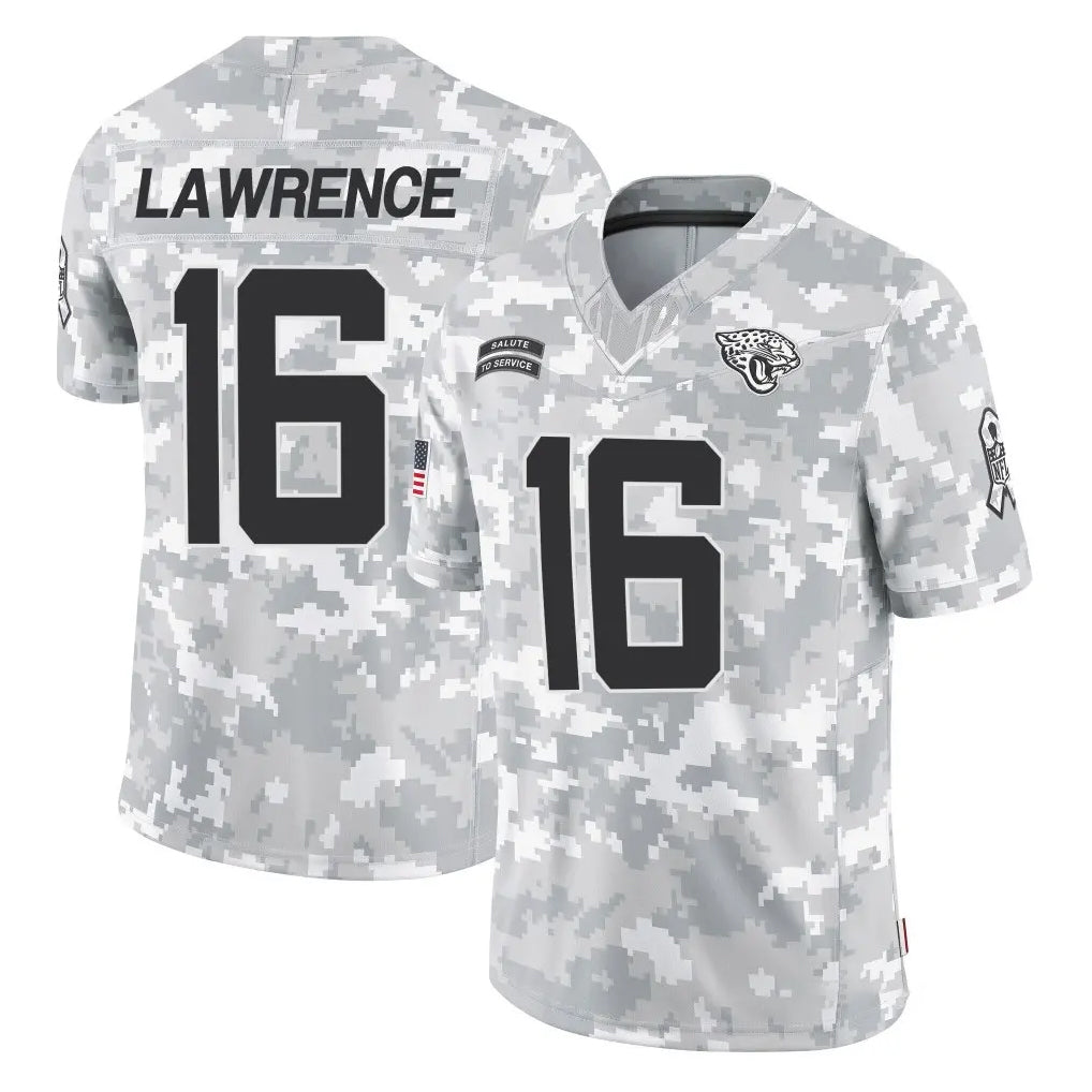 Yuxns J.Jaguars #16 Trevor Lawrence Player Arctic Camo Salute To Service Limited Game Stitched Jerseys