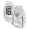 Yuxns J.Jaguars #16 Trevor Lawrence Player Arctic Camo Salute to Service Hoodies Limited Game Stitched Jerseys
