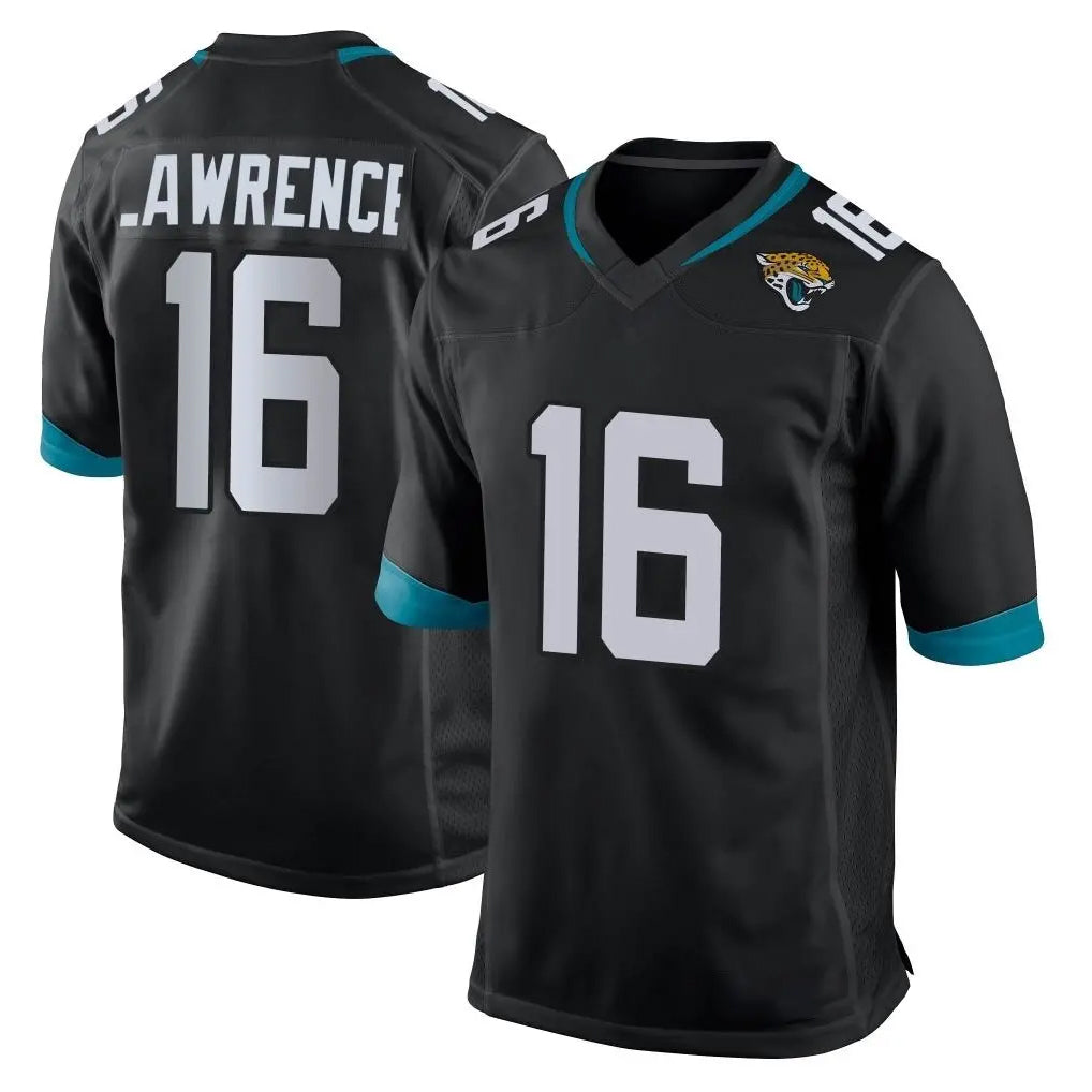 Yuxns J.Jaguars #16 Trevor Lawrence Player Black Home Game Stitched Jerseys
