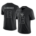 Yuxns J.Jaguars #16 Trevor Lawrence Player Black Reflective Limited Game Stitched Jerseys