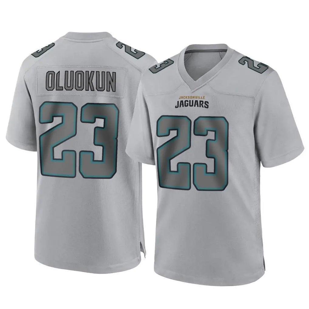 Yuxns J.Jaguars #23 Foyesade Oluokun Player Gray Atmosphere Fashion Home Game Stitched Jerseys