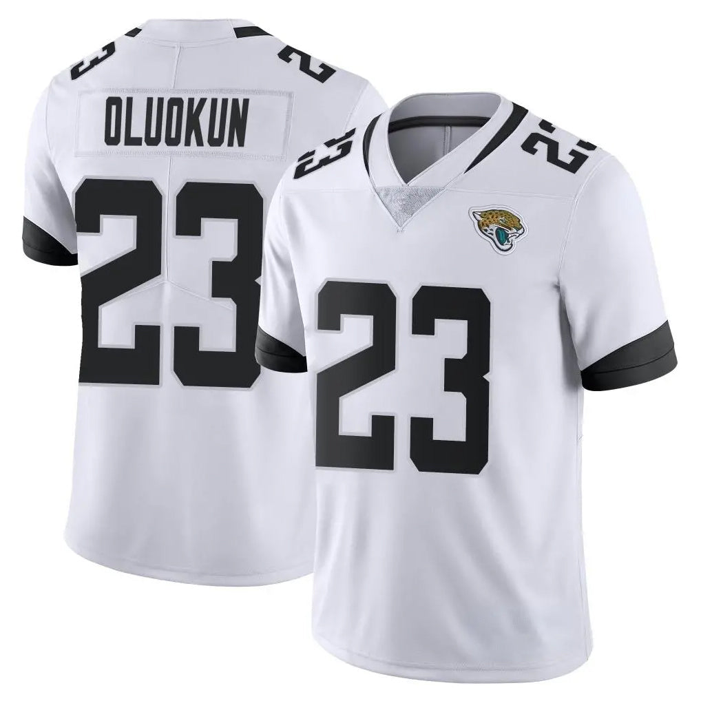 Yuxns J.Jaguars #23 Foyesade Oluokun Player White Vapor Untouchable Limited Home Game Stitched Jerseys