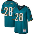 Yuxns J.Jaguars #28 Fred Taylor Player Mitchell & Ness Teal Legacy Replica Stitched Jerseys