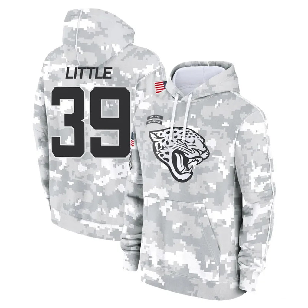Yuxns J.Jaguars #39 Cam Little Player Arctic Camo Salute to Service Hoodies Limited Game Stitched Jerseys
