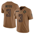 Yuxns J.Jaguars #3 Jakobi Meyers Player Brown Salute To Service Limited Stitched Jerseys