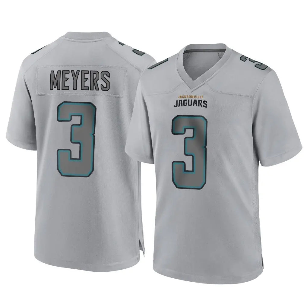 Yuxns J.Jaguars #3 Jakobi Meyers Player Gray Atmosphere Fashion Home Game Stitched Jerseys