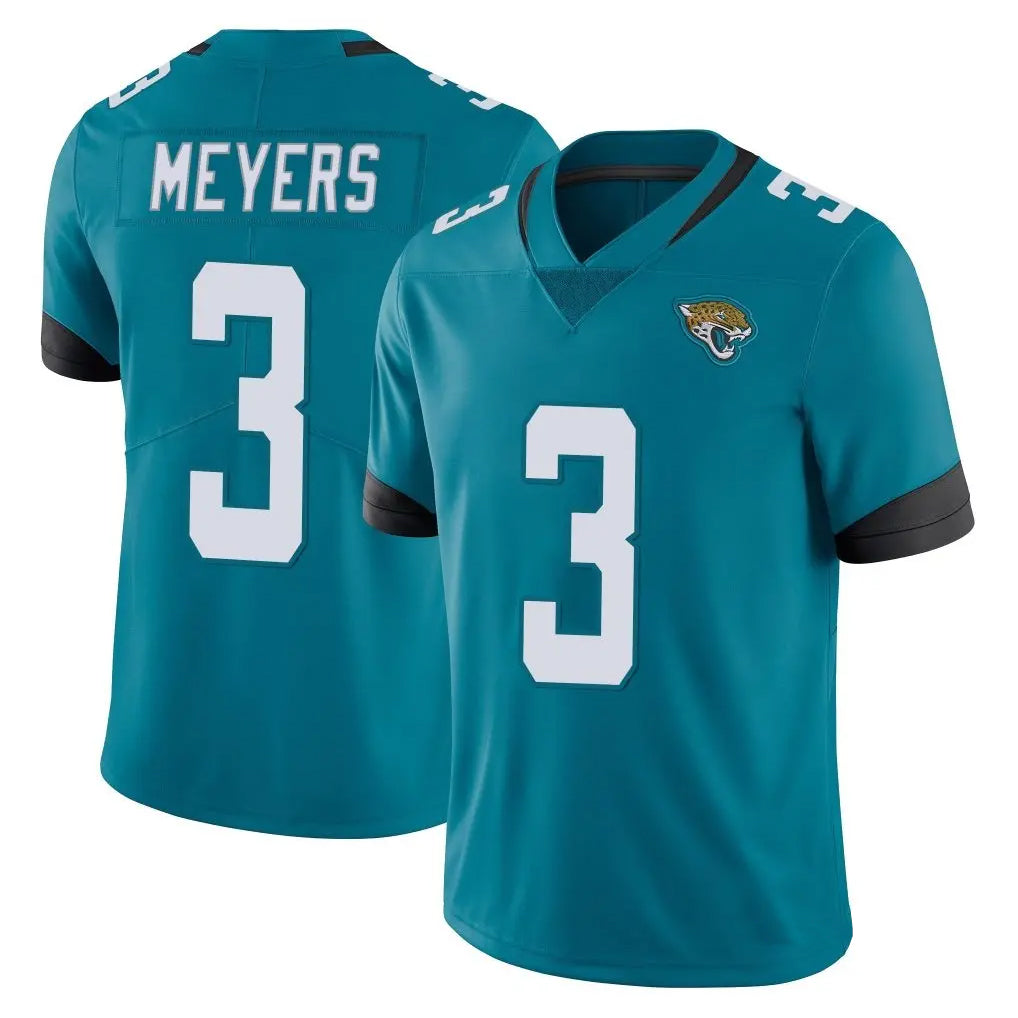 Yuxns J.Jaguars #3 Jakobi Meyers Player Teal Vapor Untouchable Limited Home Game Stitched Jerseys