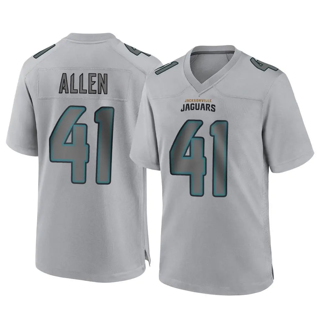 Yuxns J.Jaguars #41 Josh Hines-Allen Player Gray Atmosphere Fashion Home Game Stitched Jerseys