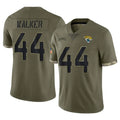 Yuxns J.Jaguars #44 Travon Walker Player Olive Salute To Service Limited Stitched Jerseys