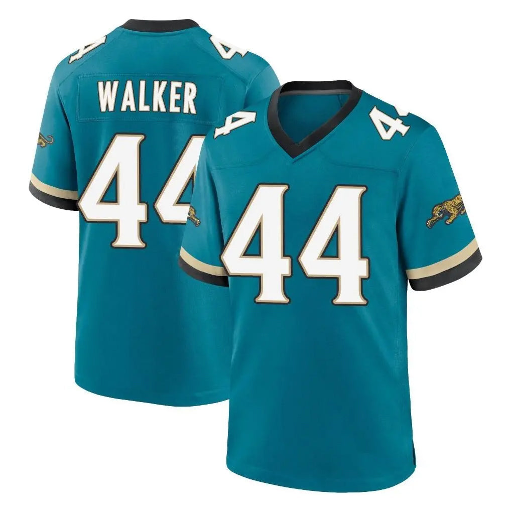 Yuxns J.Jaguars #44 Travon Walker Player Teal Prowler Throwback Limited Home Game Stitched Jerseys