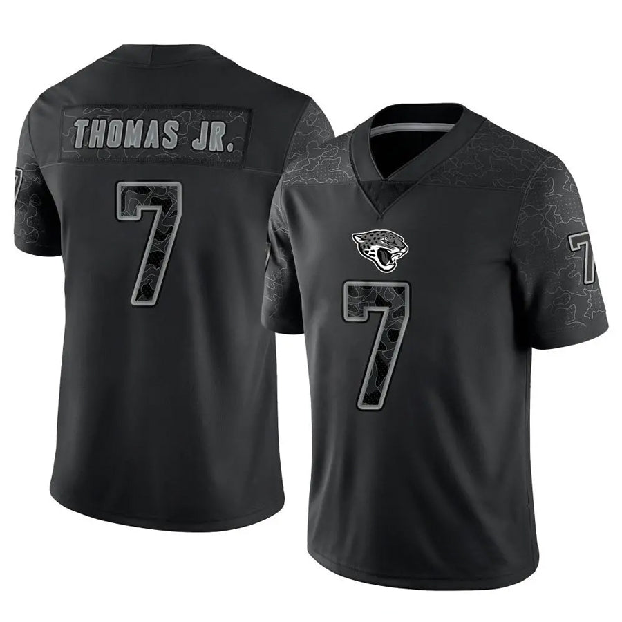 Yuxns J.Jaguars #7 Brian Thomas Jr. Player Black RFLCTV Limited Stitched Jerseys