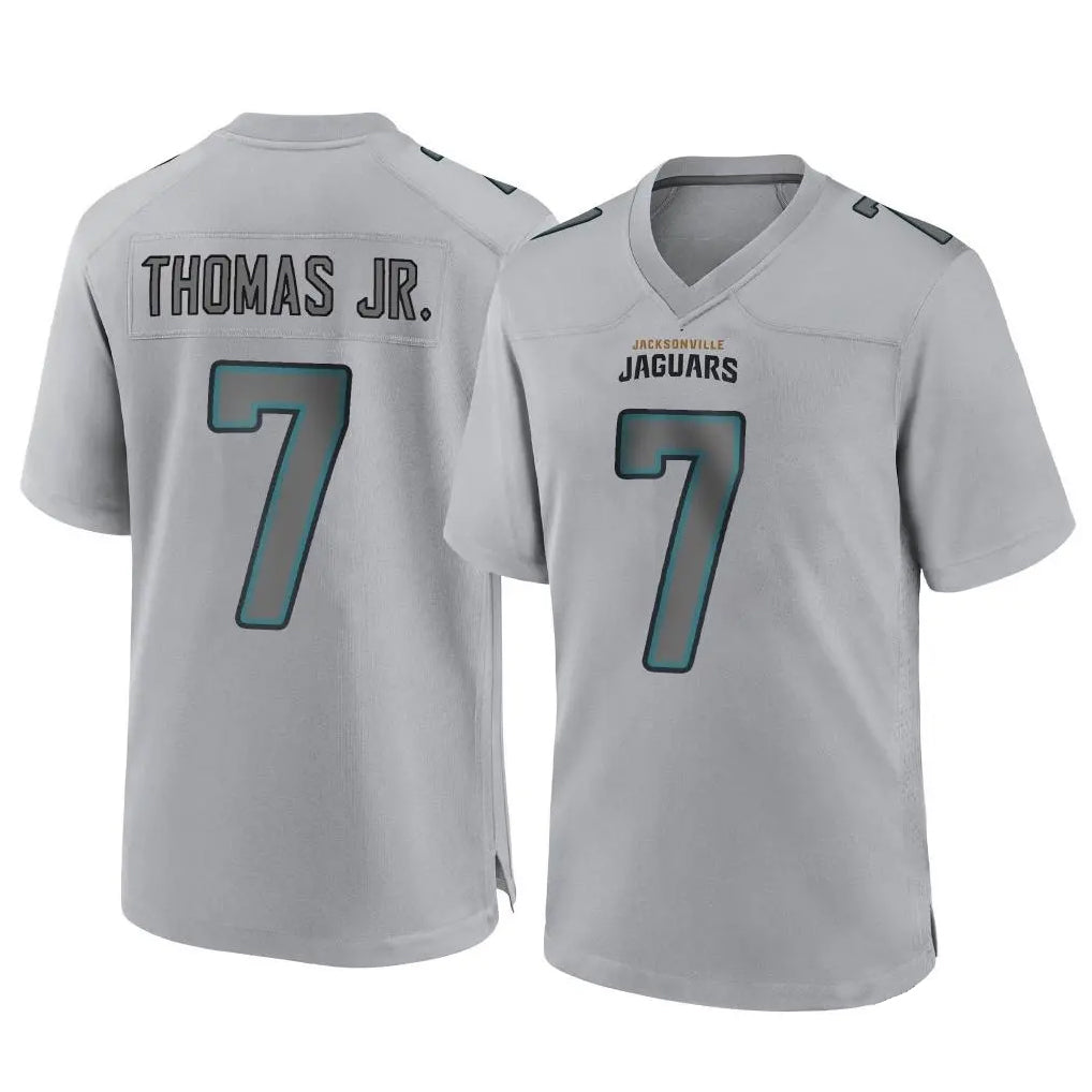 Yuxns J.Jaguars #7 Brian Thomas Jr. Player Gray Atmosphere Fashion Home Game Stitched Jerseys