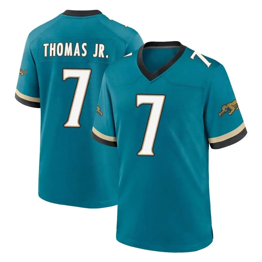 Yuxns J.Jaguars #7 Brian Thomas Jr. Player Teal Prowler Throwback Limited Home Game Stitched Jerseys